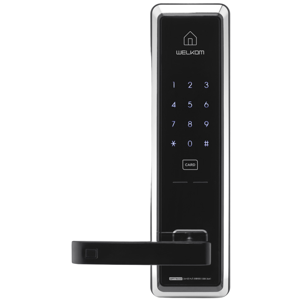 [수도권설치-내일도 가능] 솔리티 웰콤 WMT600 카드키4개+번호키 0초즉시잠금 허수기능 에티켓기능 음량무음가능 내부이중잠금 전기충격무력화 강력한내구성 현관문 디지털도어락 도어록, 웰콤 WMT600/무료설치(A지역)-금요일, 방문설치 145,000원