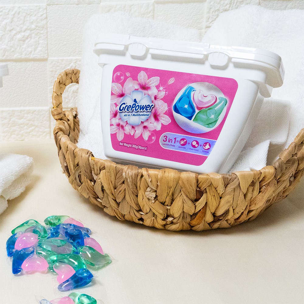 일반드럼겸용 그리파워 3in1 캡슐세제 세탁세제 10g 36개입 8,500원