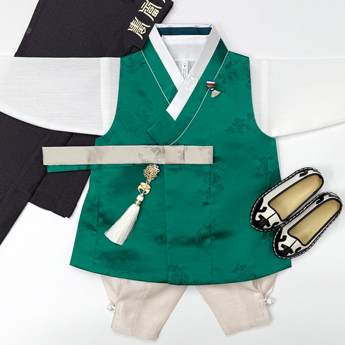초록 양단쾌자 고급 남아한복 아동 (1호-10호) 돌잔치 어린이 아기 95,000원
