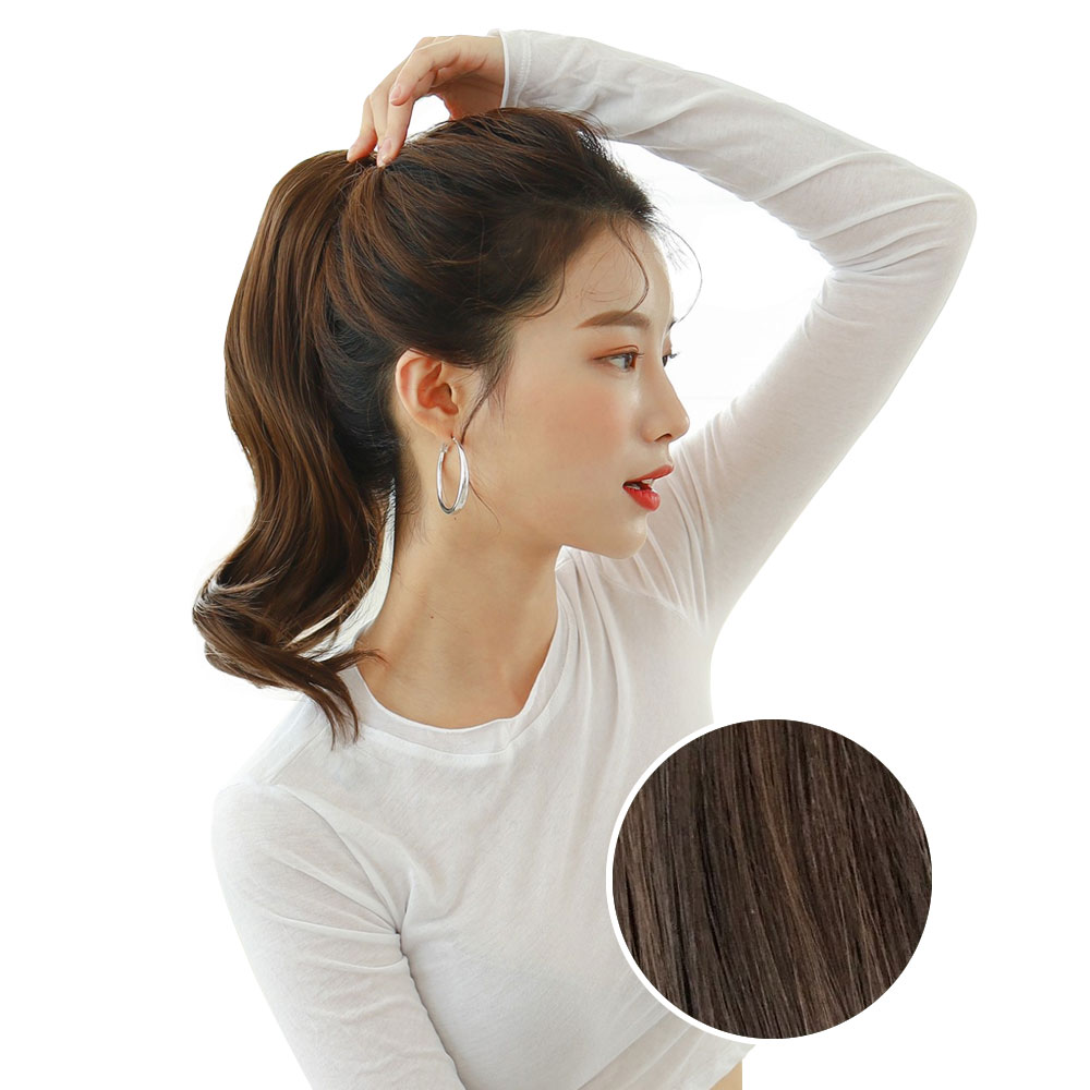 가발매니아 올림머리 포니테일 가발 2초포니 제니, 모카브라운, 1개 28,000원