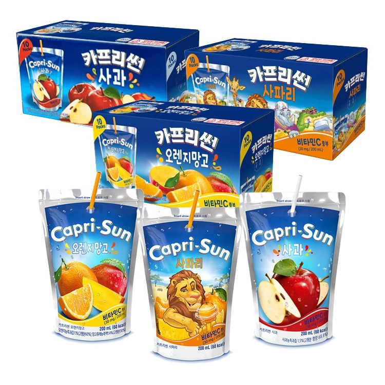 카프리썬3종세트_오렌지망고(10개)+사파리(10개)+사과(10개), 3세트 74,700원