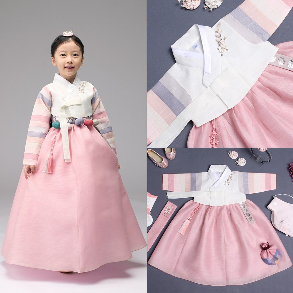 이에스슈즈 고급 여아한복 아동한복 유아한복 돌복 (백일-10세)-89 연아 색동아이저고리 분홍 76,900원