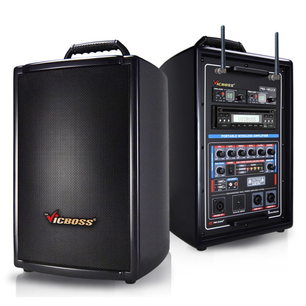 PWA-H852CB 충전이동식앰프 CD 블루투스 스피커 2채널 무선마이크 공연 1,168,000원