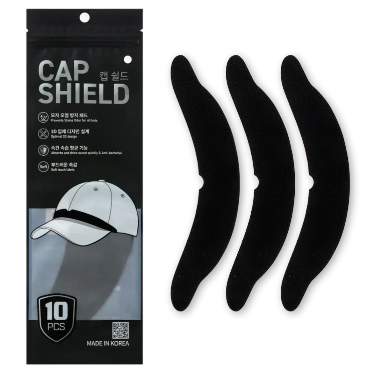 모자오염방지 캡쉴드 3팩 30개입 3D입체디자인 퀵드라이 항균기능성 3가지 색상 땀흡수 골프모자패드 모자라이너, 블랙 세트, 1개 23,400원