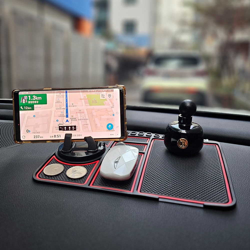 봉주 차량용 핸드폰 거치대 논슬립패드 대시보드, 퓨어 레드, 1개 13,900원