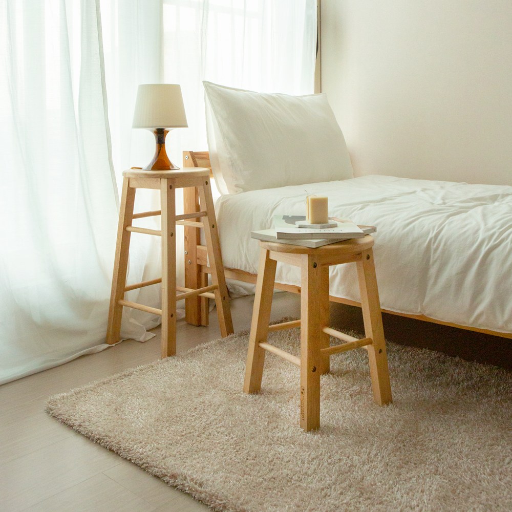 헤이케일라 고무나무 원형 스툴 원목 보조 의자 21,900원