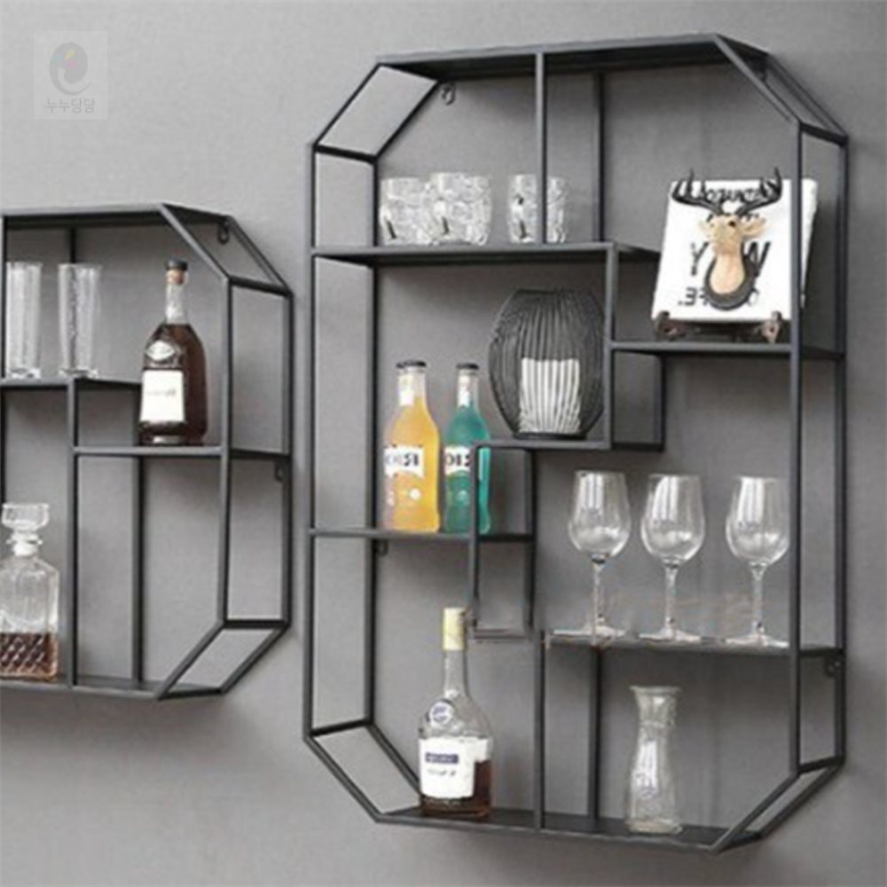 인테리어 스틸 세로 벽 선반 (블랙) 벽부착선반 176,400원