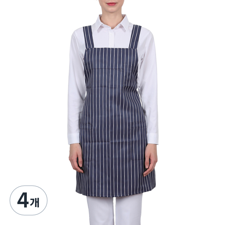 웰프런 스트라이프 H형 앞치마, 네이비, 4개 28,080원