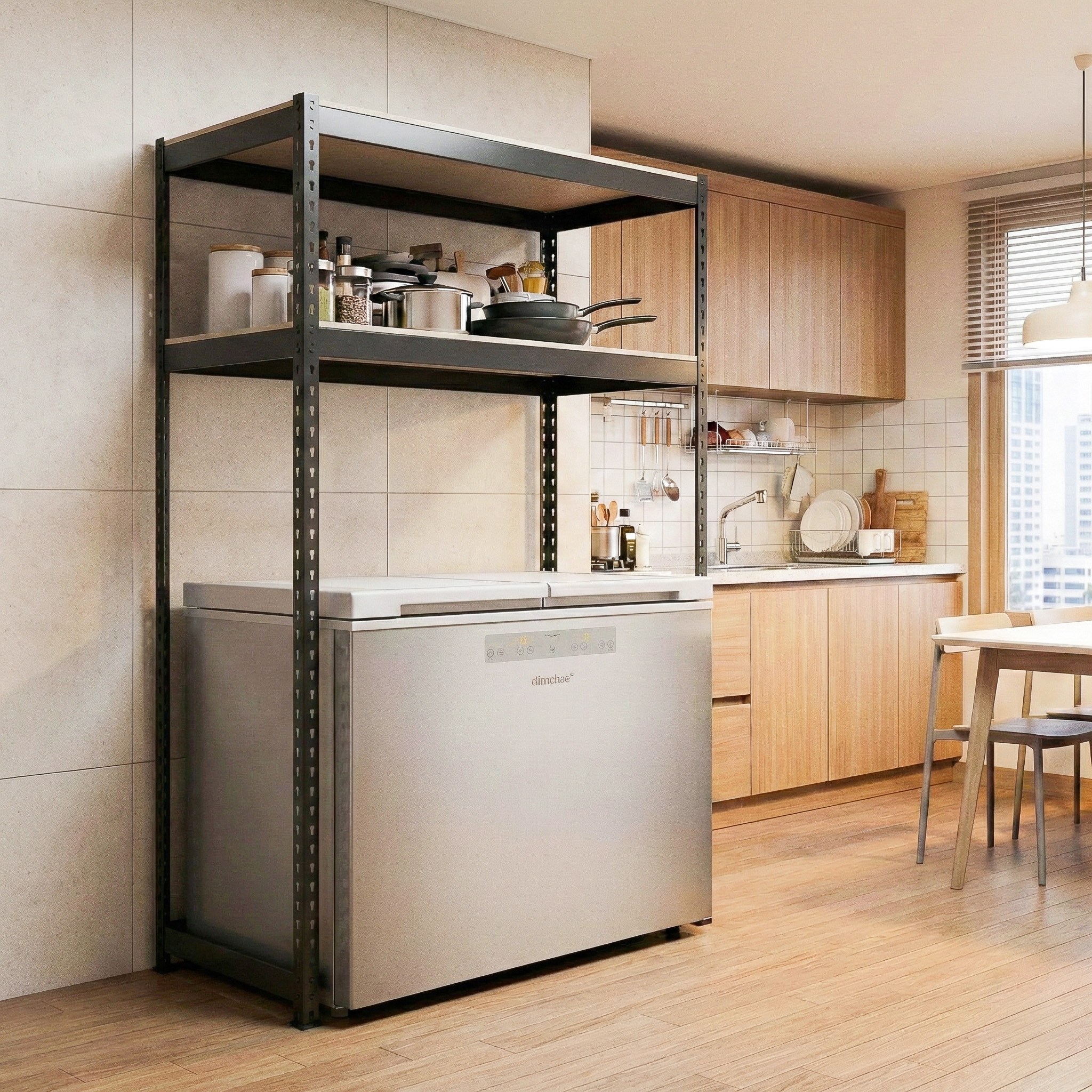 프라임앵글 김치냉장고 드럼세탁기 건조기 선반 펜트리 베란다 철제선반 93,000원