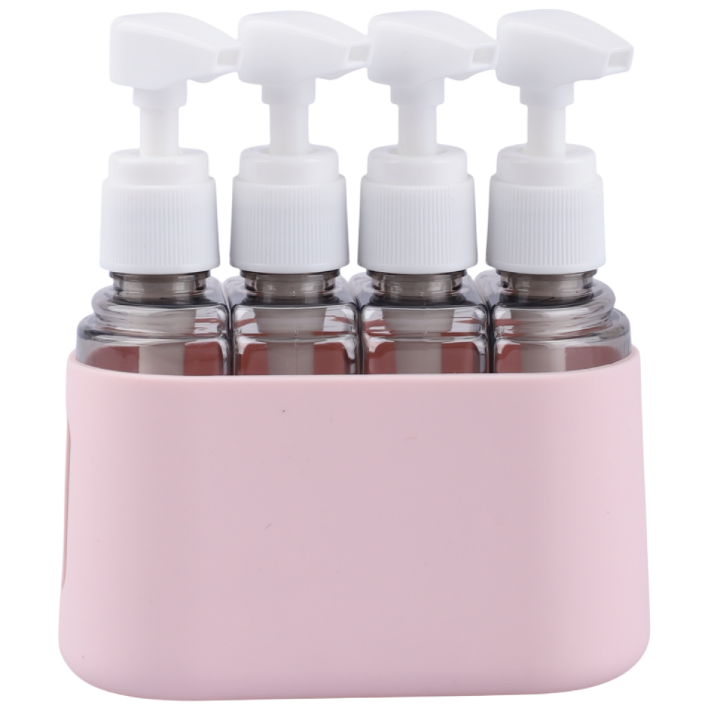 트래블투게더 휴대용 실리콘공병 소분 보틀 펌프 용기 디스펜서, 1개, 4구핑크 13,900원