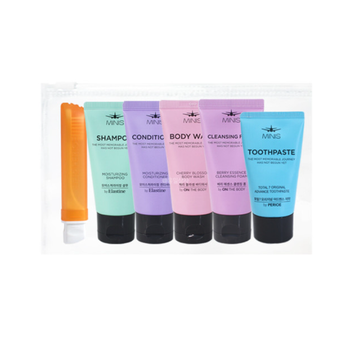 미니스 여행용세트 x 5개 여행용 샴푸 린스 바디워시 칫솔 치약 클렌징폼 세트 트래블키트 6종세트 117,180원