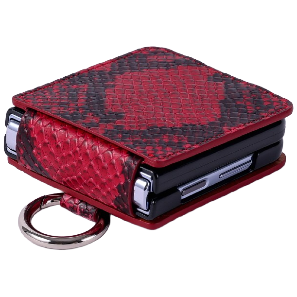 본아띠 소가죽 다비드 아나콘다패턴 슬림 힌지 보호 기능 갤럭시 Z플립 핸드폰케이스 34,500원