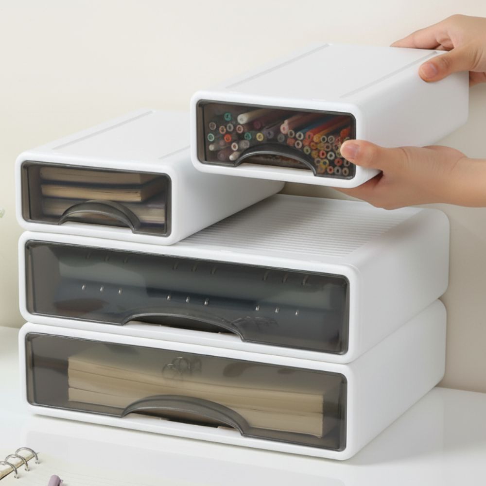 모아조이 책상정리 오거나이저 서랍형 데스크 수납함 세트, 1세트, 화이트 31,000원