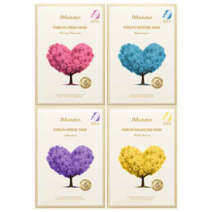 [4종 세트] 제이엠솔루션 퓨어린 마스크팩 4종 세트 진정 수분 활력 생기 64,400원