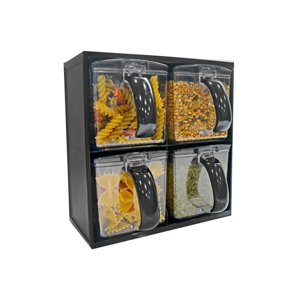 니드코 프리첸 모던 양념통 2단 4p 블랙 10,900원