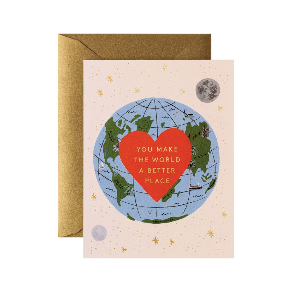 라이플페이퍼 You Make the World Better 사랑 카드, 단품 9,000원