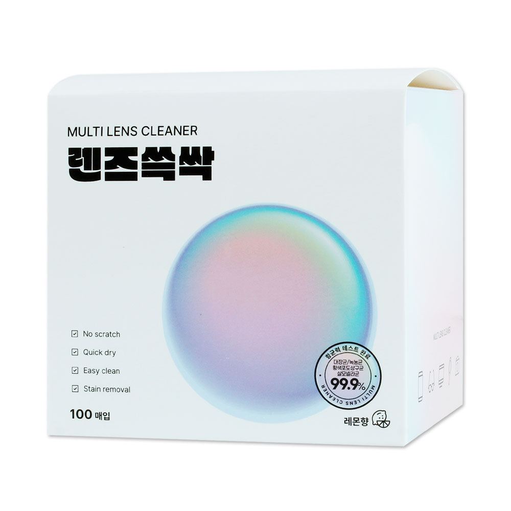 일회용 안경닦이 렌즈클리너 안경티슈 100매 향균 휴대폰 액정 카메라 거울 스마트폰 모니터 5,000원