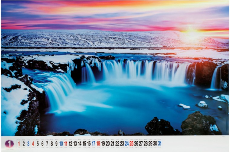 2026년 초대형 벽걸이 달력 세계 경치 자연 카렌다 39,950원