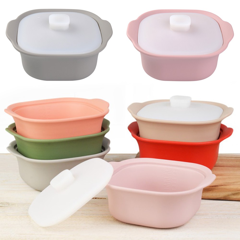 [쿠커스 판다] 실리닷 실리콘 냄비 뚜껑세트 (계량 눈금) 국내생산 친환경 실리콘 / 국산 계란찜기 라면 찌게 사각냄비 15,900원