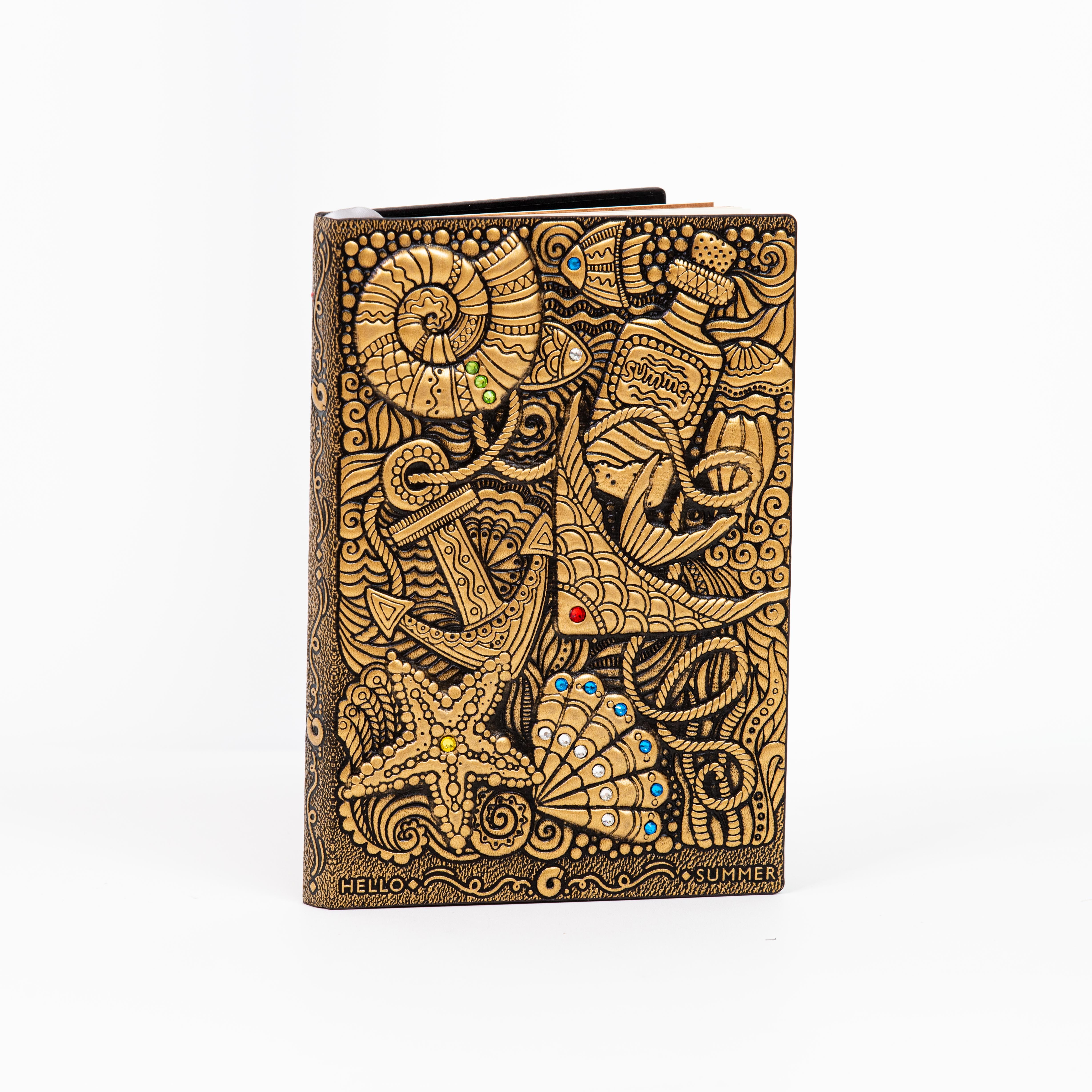 히어로피플 프리미엄 3D 여름 보물섬 일기장 기록 양장 다이어리 노트, 골드 16,900원