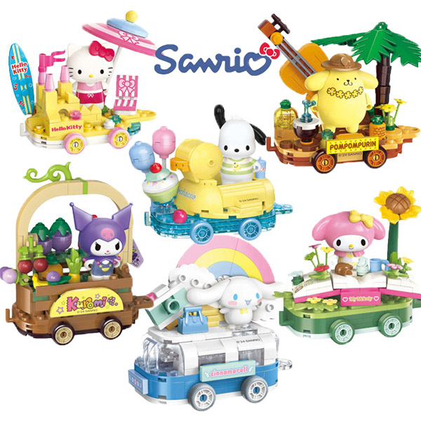 산리오 캐릭터 미니카 블록 6종 택1 마이멜로디 쿠로미 시나모롤 폼폼푸린 포차코 헬로키티 고양이 애착 강아지 토끼 동물 블럭 피규어 15,400원