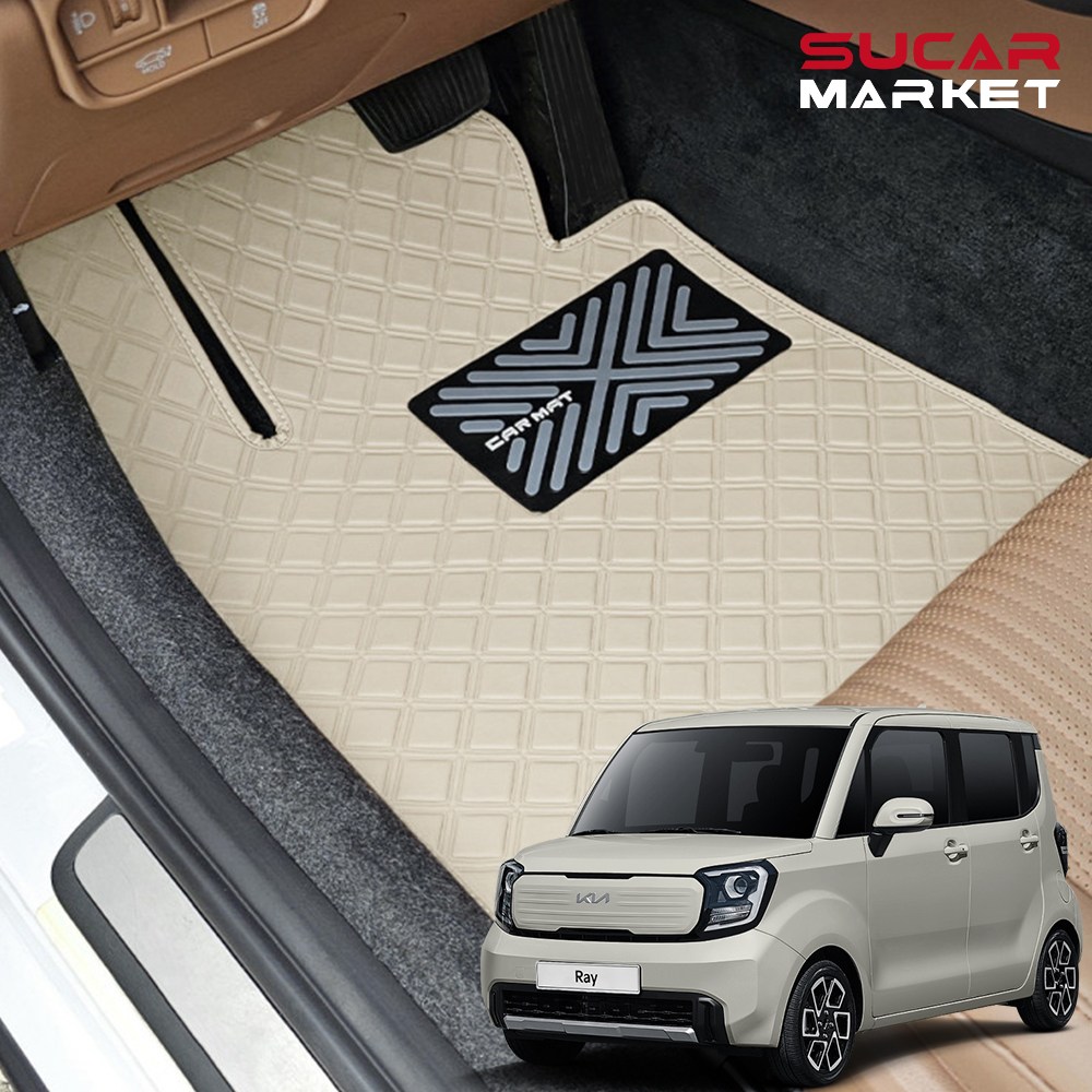 슈카마켓 2025 더뉴 레이 스퀘어 가죽 카매트 트렁크매트 차박 차량용품 128,000원