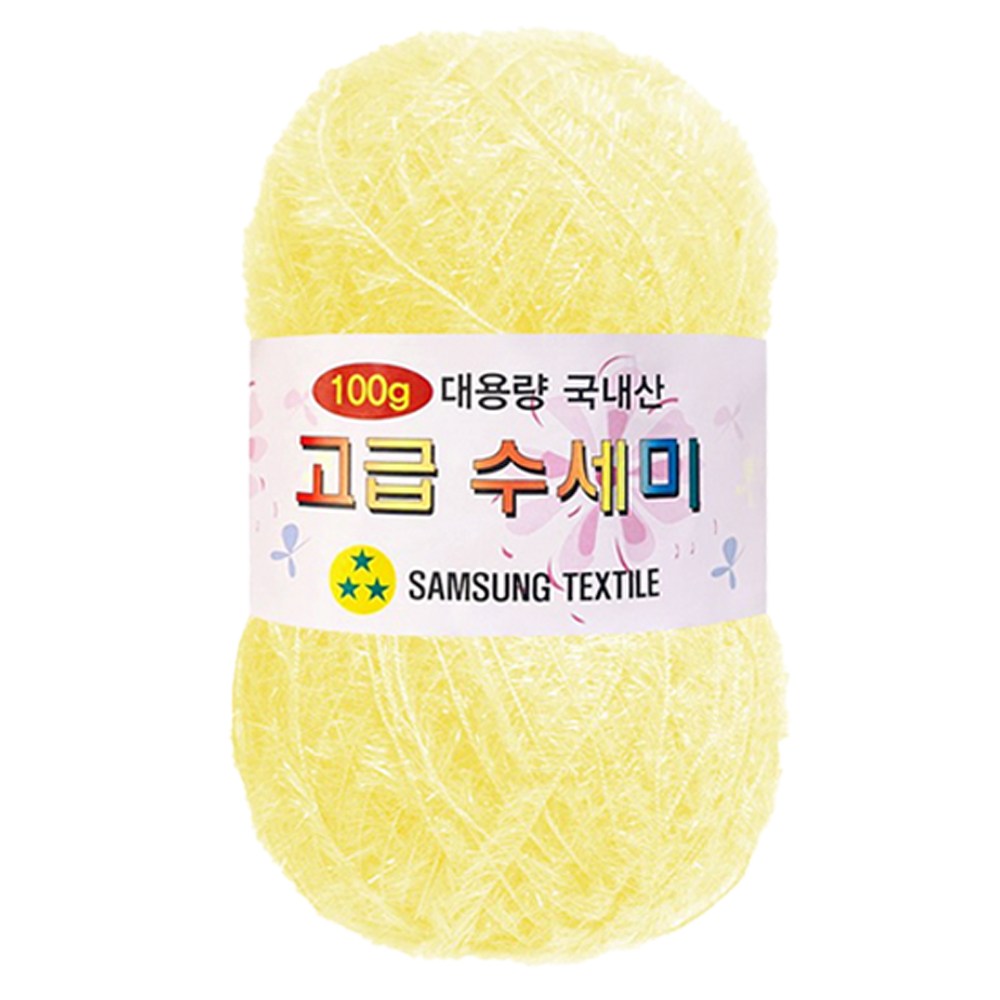 yarna 대용량 고급 수세미 뜨개실 100g, 152소프트옐로우, 1개 3,830원