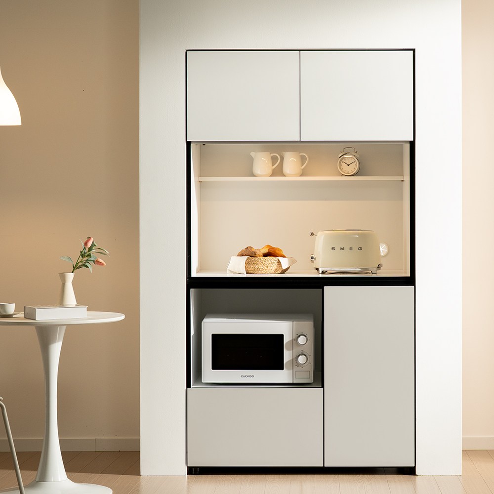 비크 홈카페장 1200 오픈형 1853 주방 수납장 냉장고장 틈새장 빌트인 팬트리장 402,000원