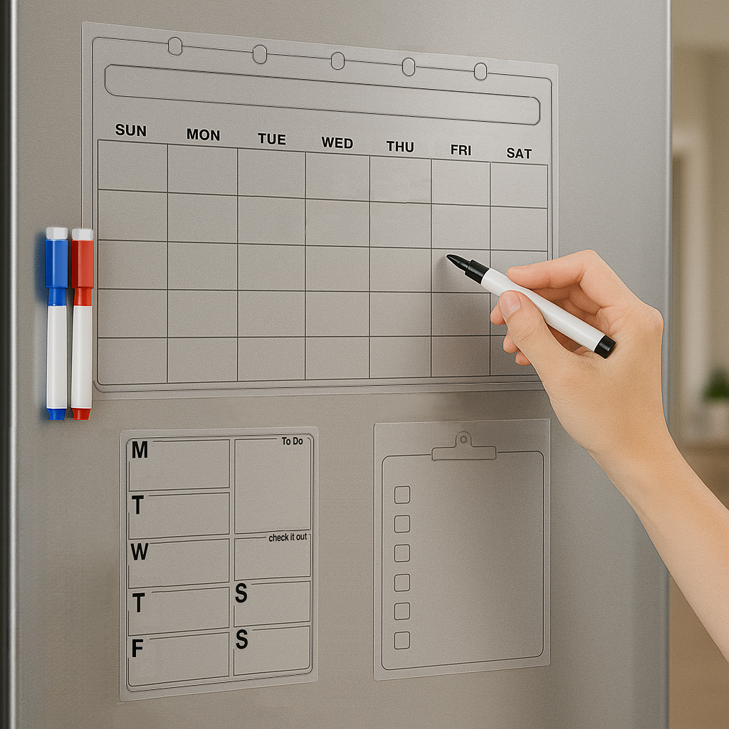 라모네트 어디든 탈부착 냉장고 메모보드 (월간+주간+메모 3종 + 보드마카 3개), 투명 17,080원