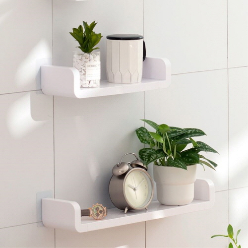 무타공마켓 접착식 심플 벽선반 무지주 인테리어 스티커접착 9,000원