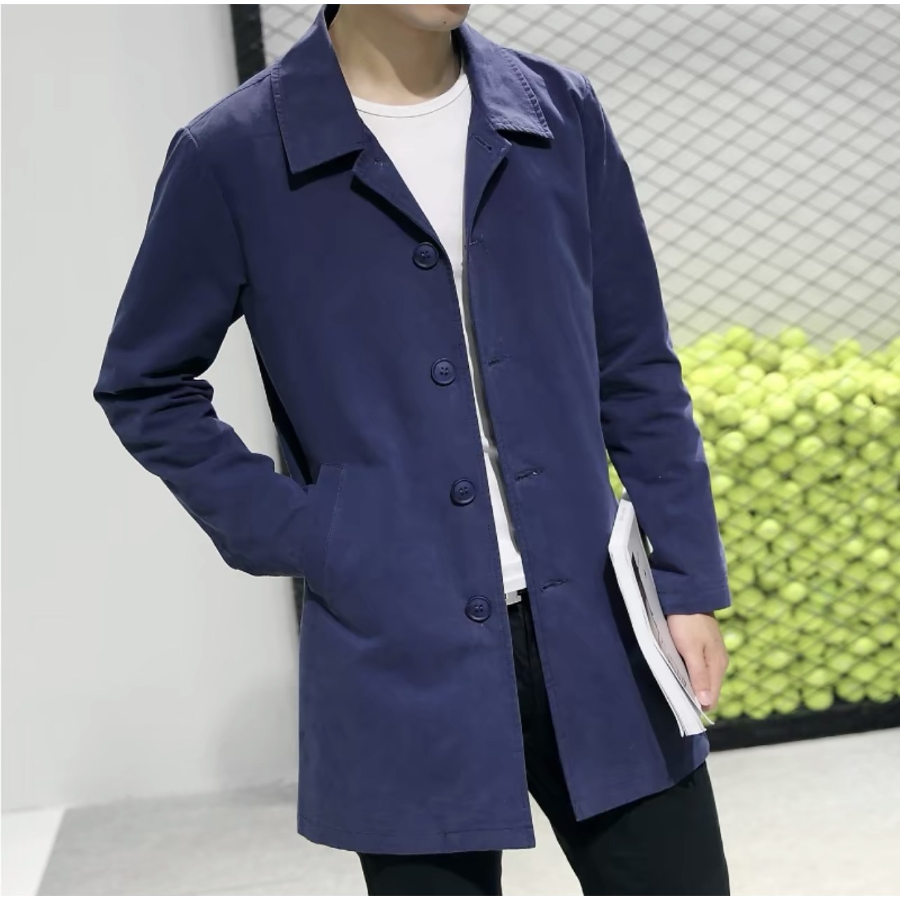 휠렉스 남성 캐주얼 비지니스 트렌치코트 J22 36,000원