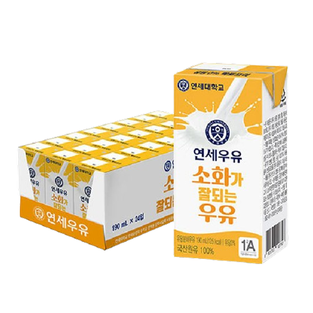 연세우유 소화가 잘되는 우유, 190ml, 48개 30,390원
