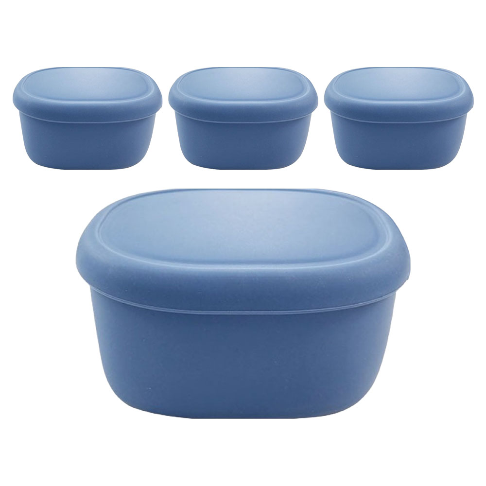 실리팟 국내생산 실리콘 밀폐용기 다크블루 소 103 x 80 x 50 mm, 4개, 180ml 25,400원