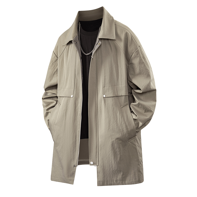 남자 미디기장 트렌치코트 심플 캐주얼 간절기룩 출근 데일리 코디 43,900원