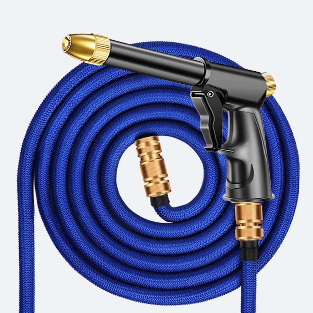 POWER 자동차세차호스 베란다 청소호스 정원호스 원예 가든 물 호스 분사건 블랙색상, 15m, 블랙 24,200원