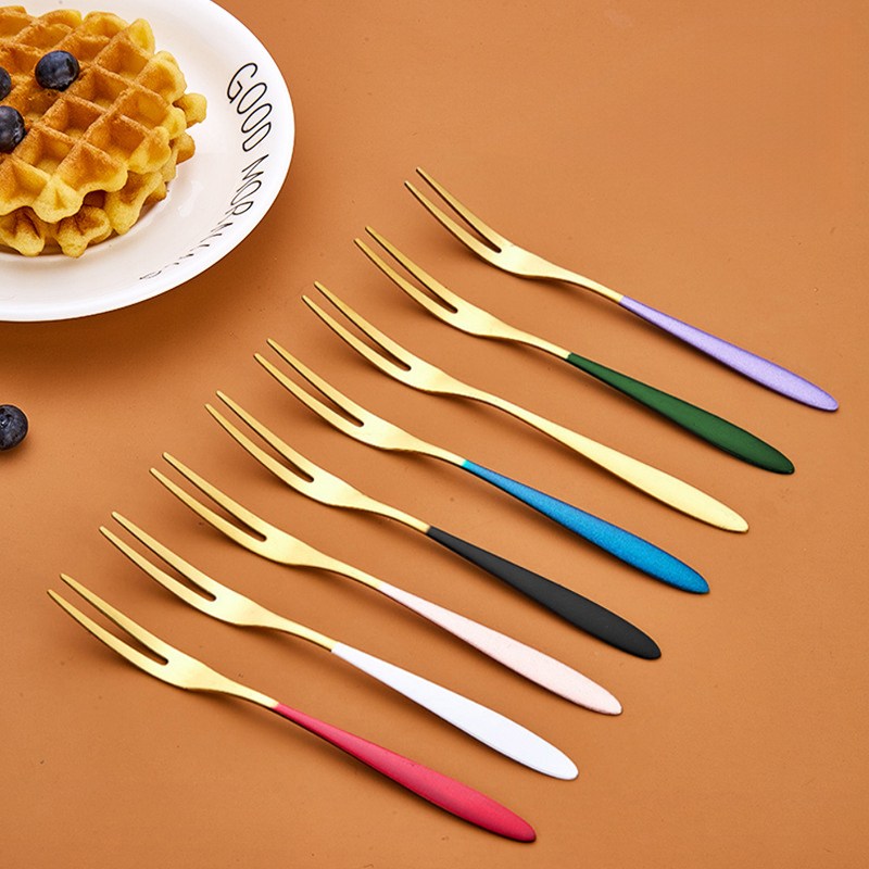 한연솔 고급형 포크세트 북유럽 스테인리스 과일 간식 케이크 샐러드 티포크 8종 세트 12,230원