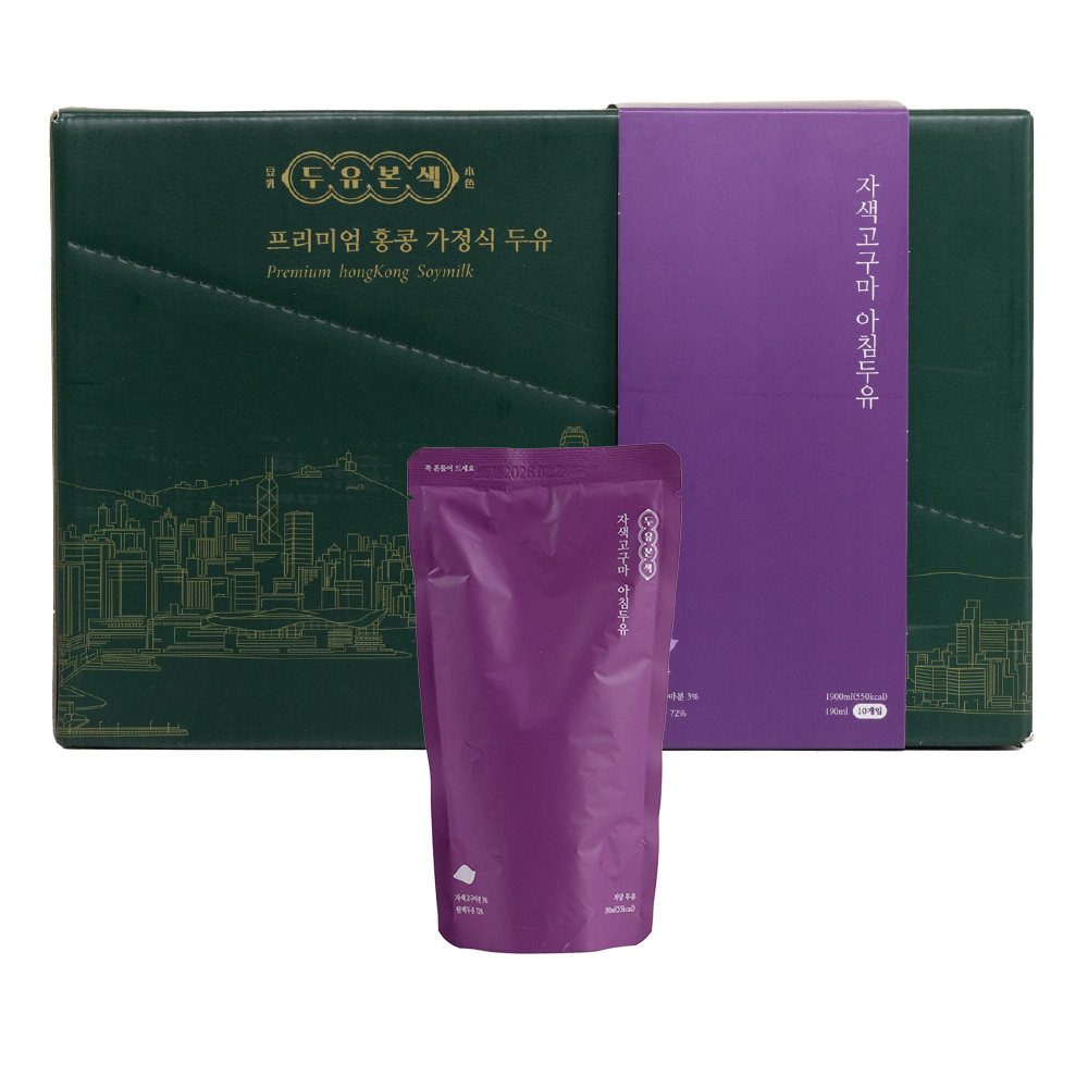 두유본색 식사대용 국산콩 무가당 자색고구마 두유, 10개, 190ml 24,190원