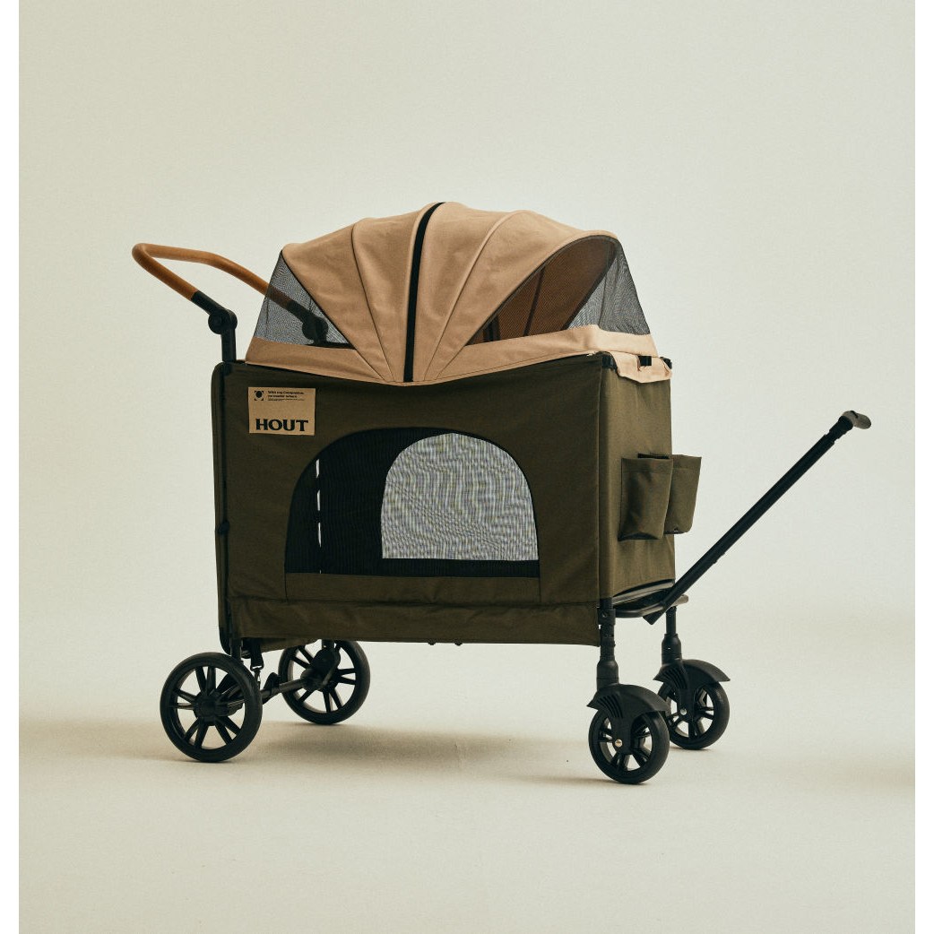 하웃 강아지 유모차 대형견 다견 저상형 개모차, 1개, 현재가 393,000원