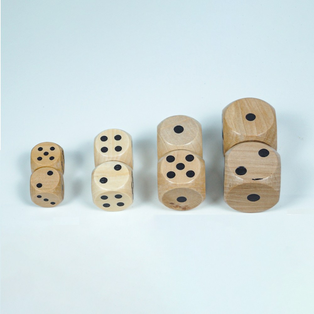 6면체 나무 점 주사위 1p 보드게임 원목주사위 놀이 800원