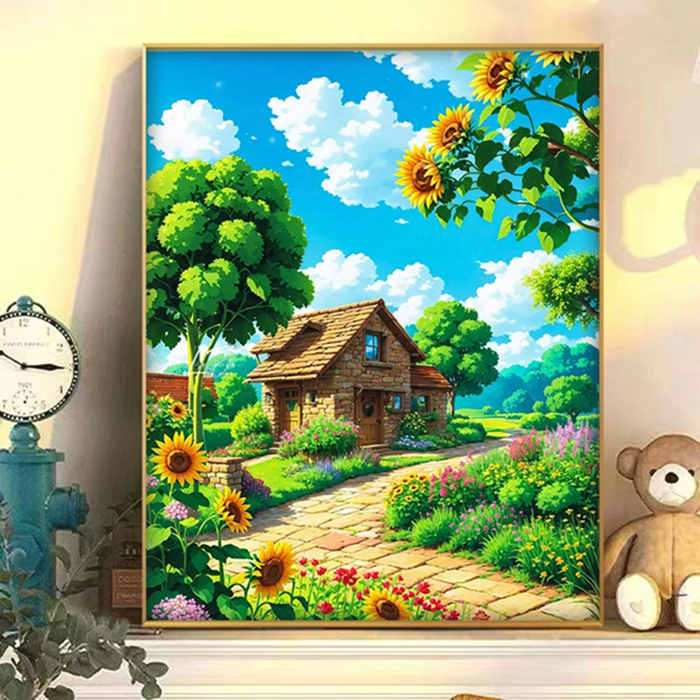 돈을 부르는 행운 DIY 유화 풍경 해바라기 그리기 세트 집들이 선물 13,800원