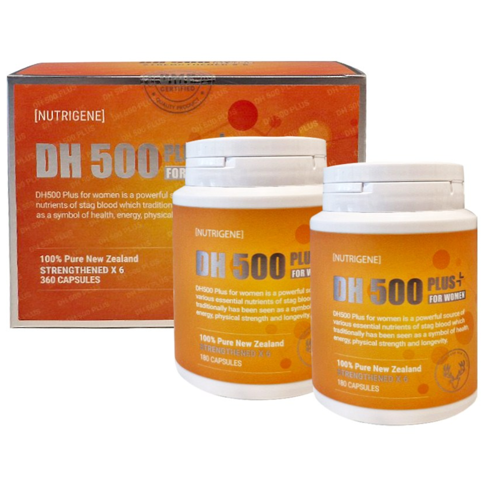 뉴트리진 디에이치 500 플러스 여성용 360캡슐 / 100% 뉴질랜드 녹혈+트리뷸러스 허브 [Nutrigene DF 500 Plus for Women] 1,950,000원