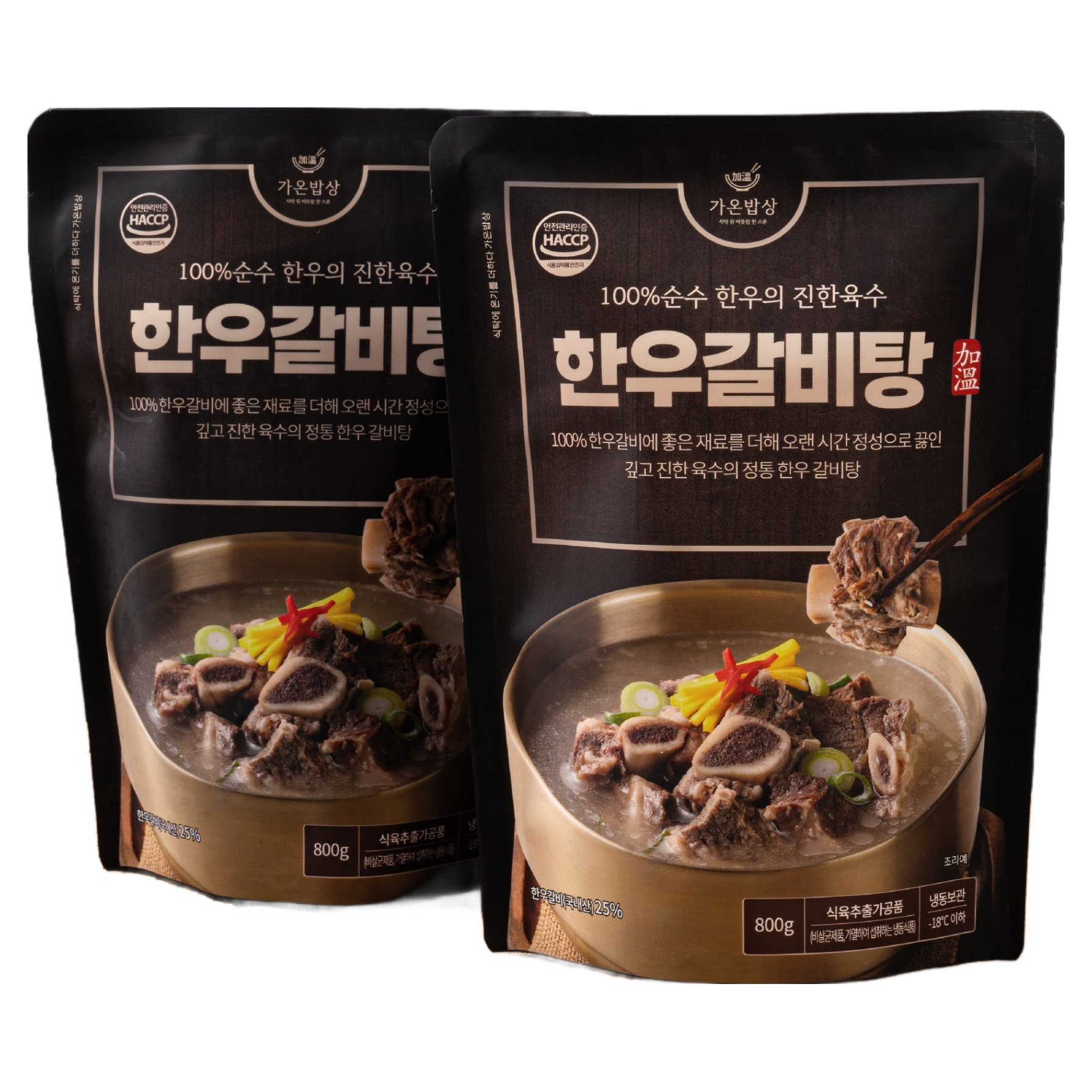 가온밥상 순수 한우 갈비탕, 2개, 800g 22,000원