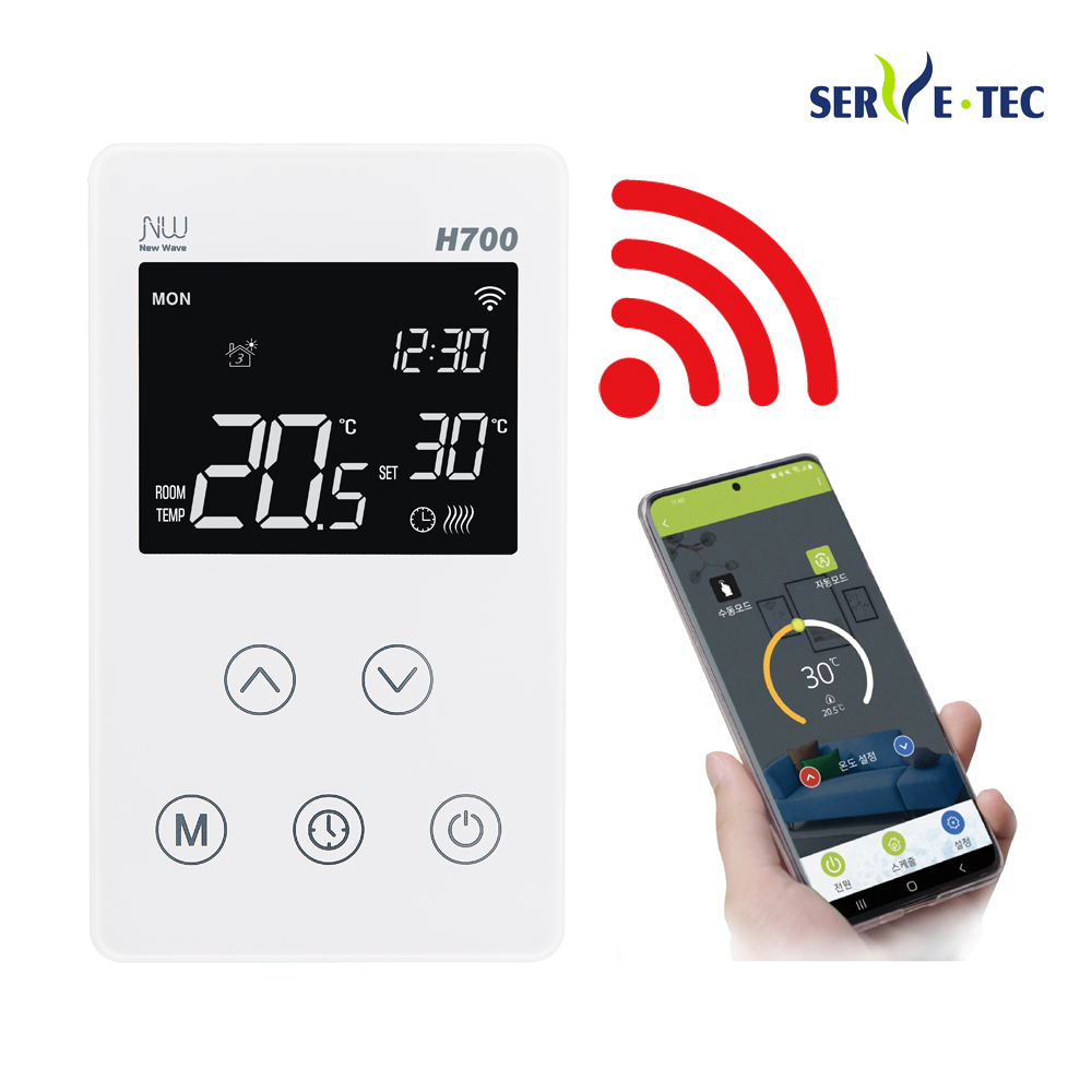 써브텍 스마트 와이파이 온도조절기 H700 전기필름난방용 전기온돌판넬용 온도조절기, 써브텍 스마트 와이파이 온도조절기 H700 135,000원