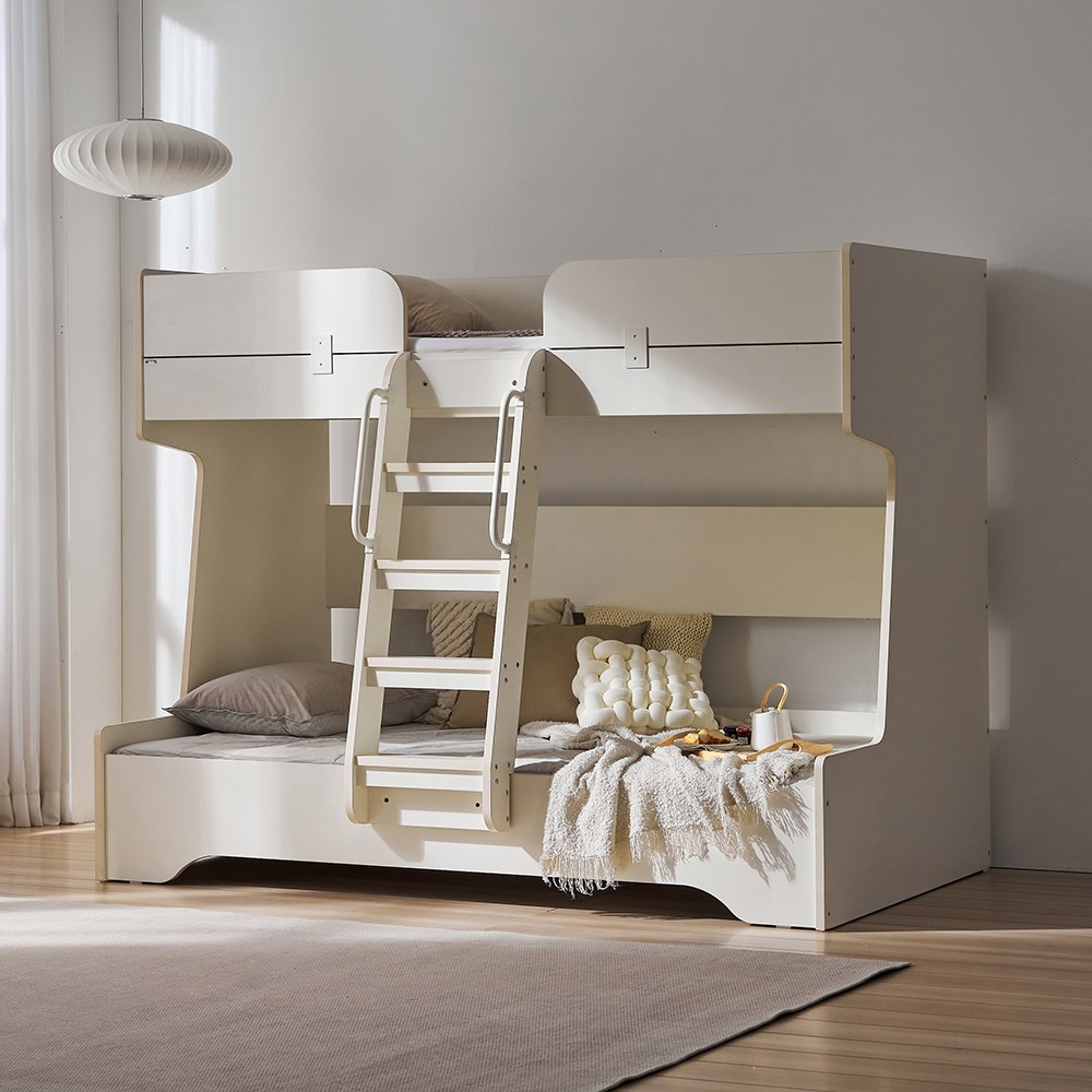 더끌림 유니온 트윈 이층침대 SS+캐시미론 매트리스2 IKUO02, 크림 화이트 799,000원