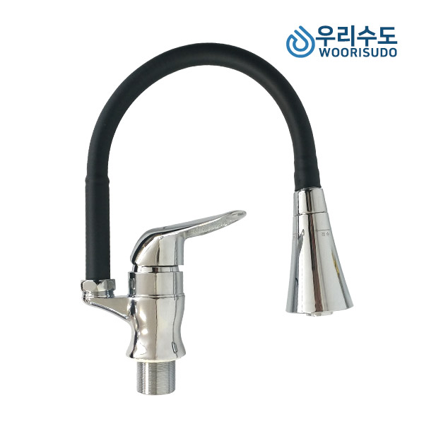우리수도 블랙 코브라 자바라 원홀 싱크대 주방 수도꼭지 주방수전 45,500원