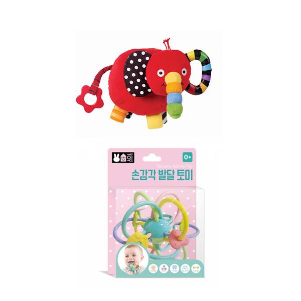 손감각 발달 토이 + 아기 코끼리 코야 (2종세트)(블루래빗), 1개 40,060원