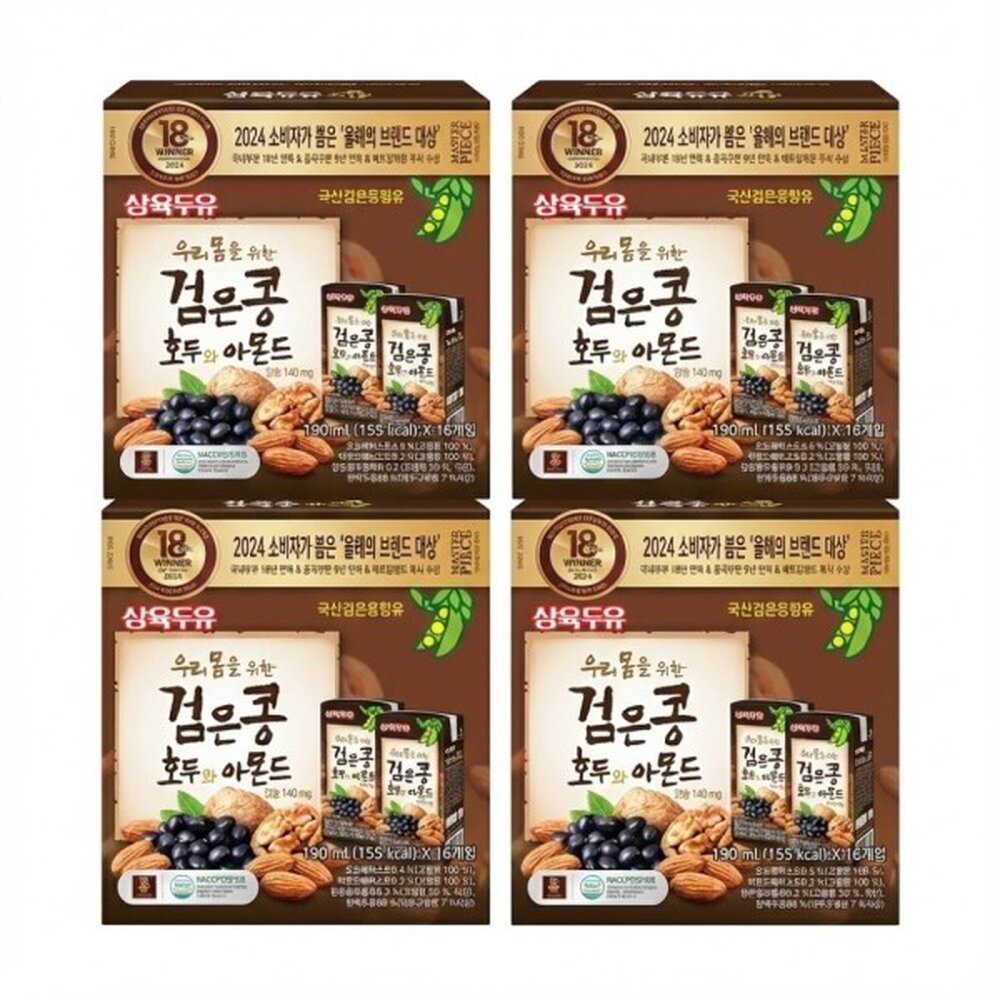 삼육두유 검은콩호두와아몬드 190ml x 64팩, 190ml, 64개 34,650원