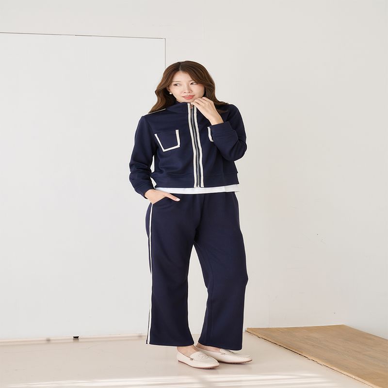 우일인견 여성 데일리룩 트레이닝 집업 하이넥 셋업 49,900원