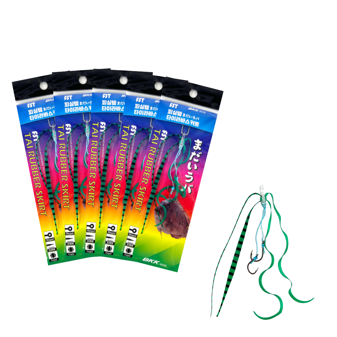 FST 돔킹 참돔 타이라바 스커트 자작채비 낚시 바늘 채비 스커트훅 유동식 5개입, D12딥그린Z 컬 9,200원