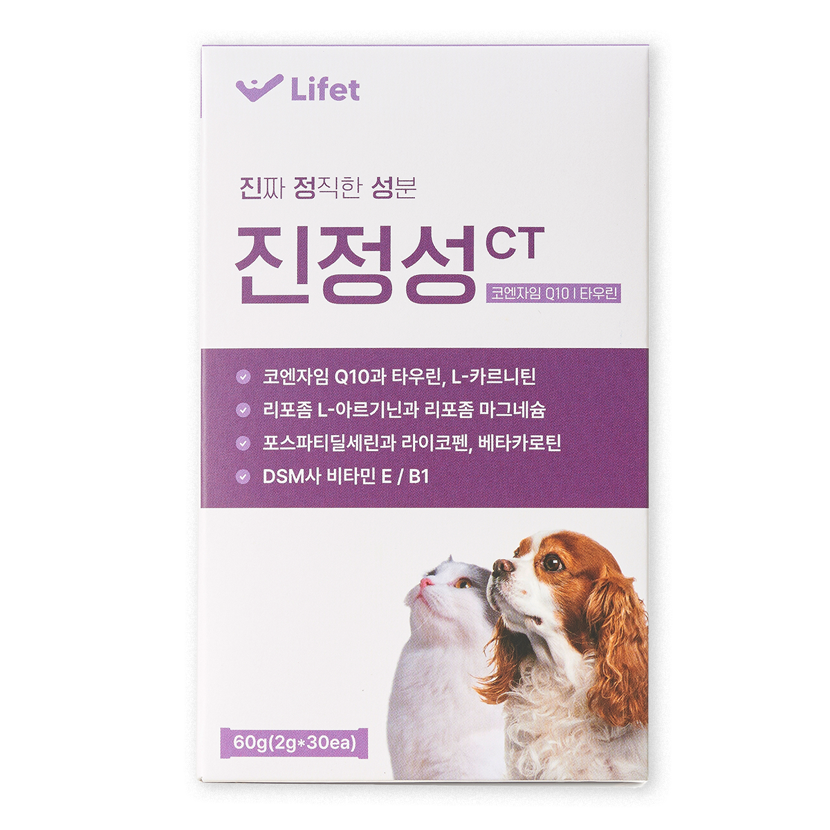 진정성 CT 심장 영양제 강아지 고양이 코엔자임Q10 타우린 심장병 기침 헥헥거림 심혈관, 1개, 심장, 30회분 23,000원